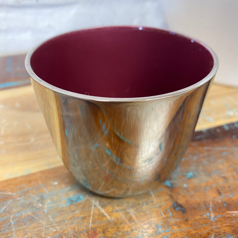 Fink Teelichthalter Sila rot Metall 8cm