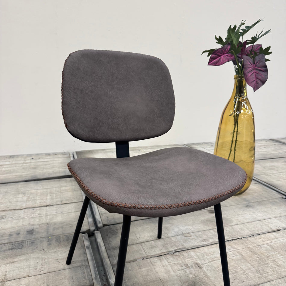 Kare Design Hudson Stuhl Grau Schwarz Gold