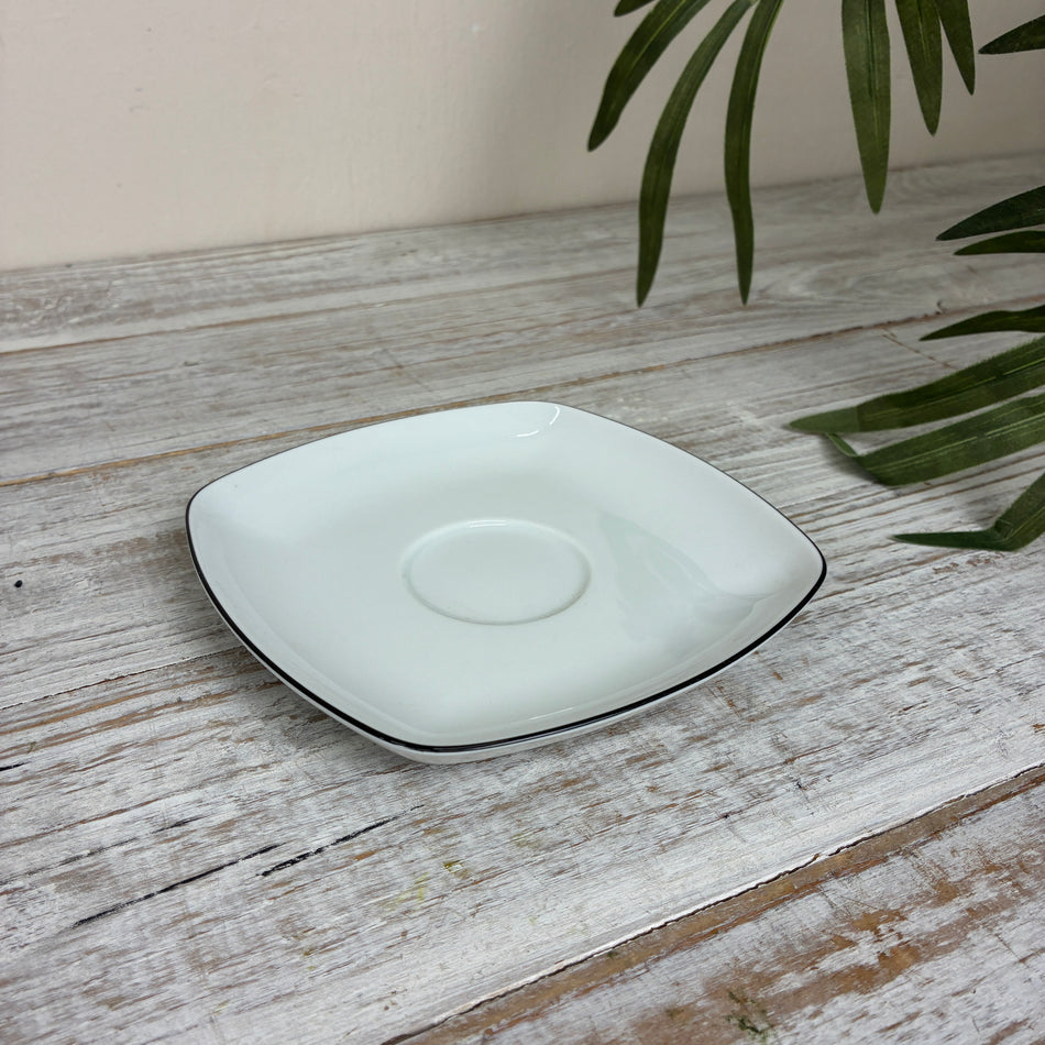 Seltmann Weiden Lido Kombi-Untertasse eckig 14,5 cm Black Line