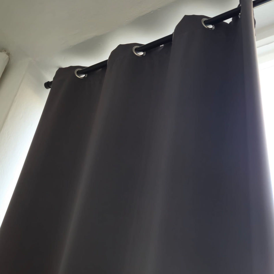 Gardine Vorhang Ösenschal 300x140 dunkelgrau gebraucht