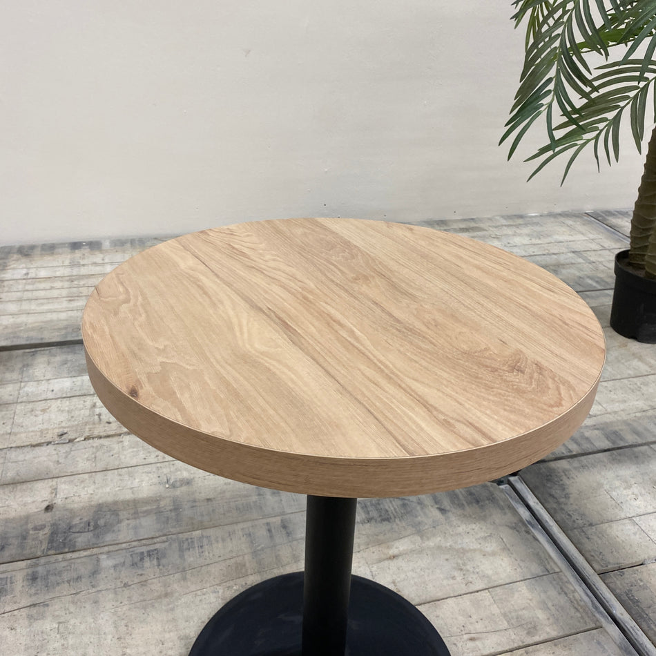 Beistelltisch Rund Eiche Furnier Metallfuß 50cm Tisch Gebraucht