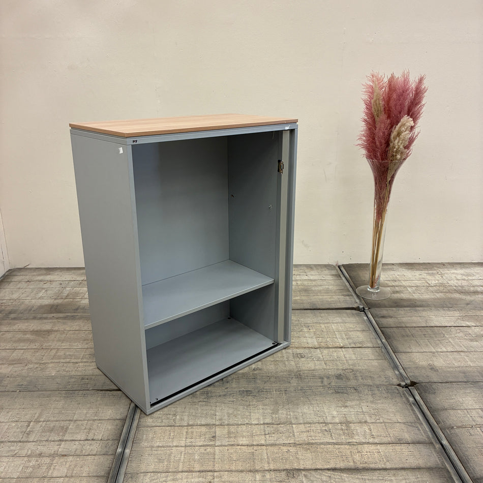 VS Querrollladenschrank ohne Schloss Grau Büro Schrank Gebraucht
