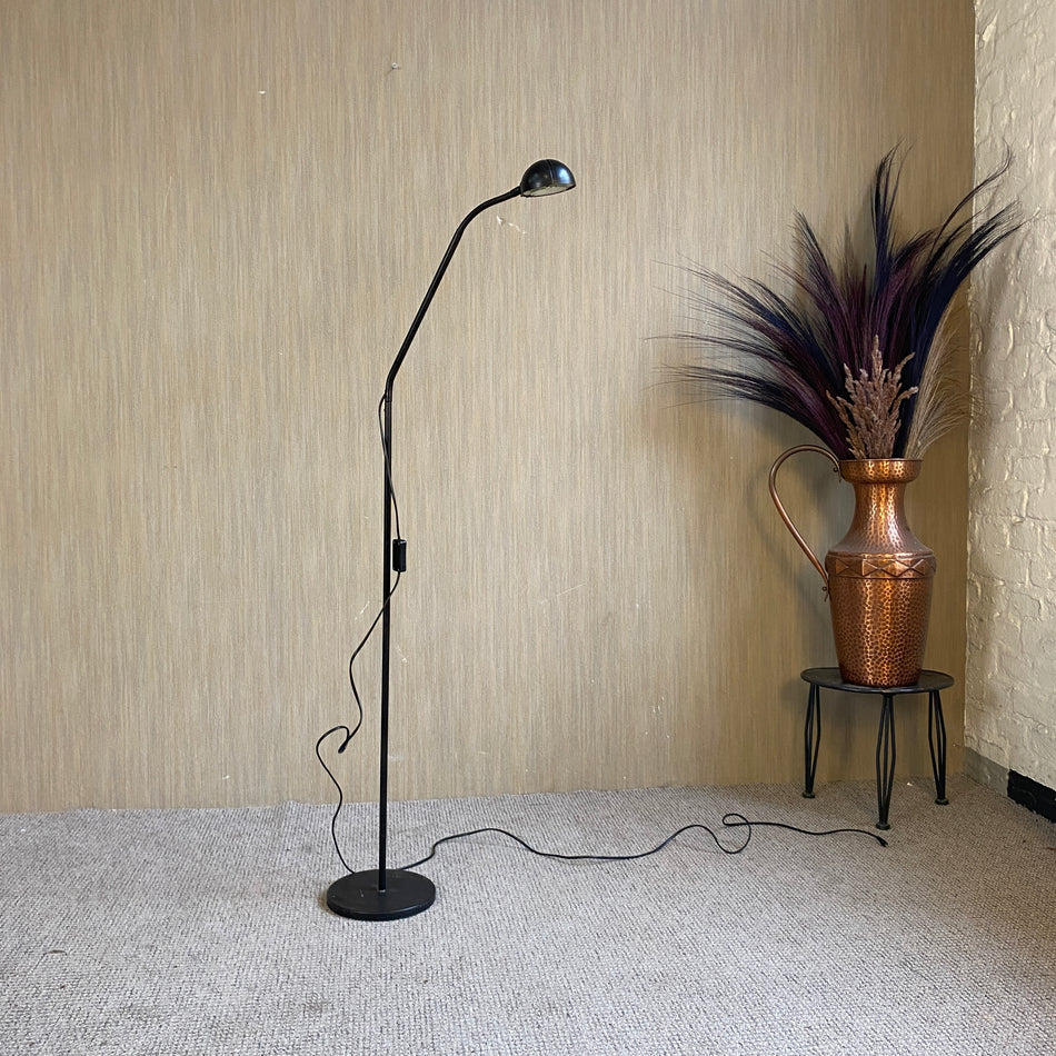 Halogen Stehlampe gebraucht schwarz Lampe schwenkbar 20 Jh.