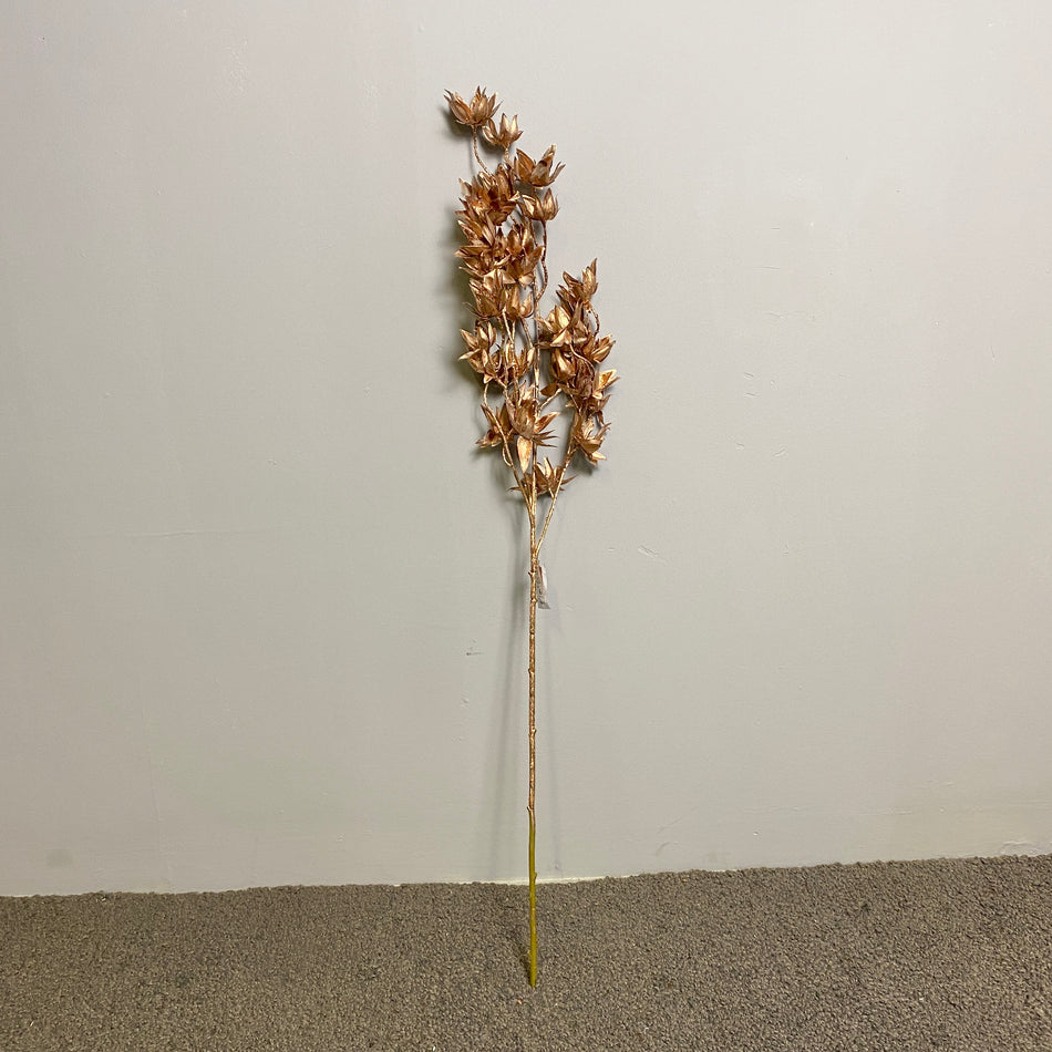 Künstliche Zweigblumen kupferfarben 100cm Deko