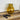 Vase ockergelb transparent Deko 36cm