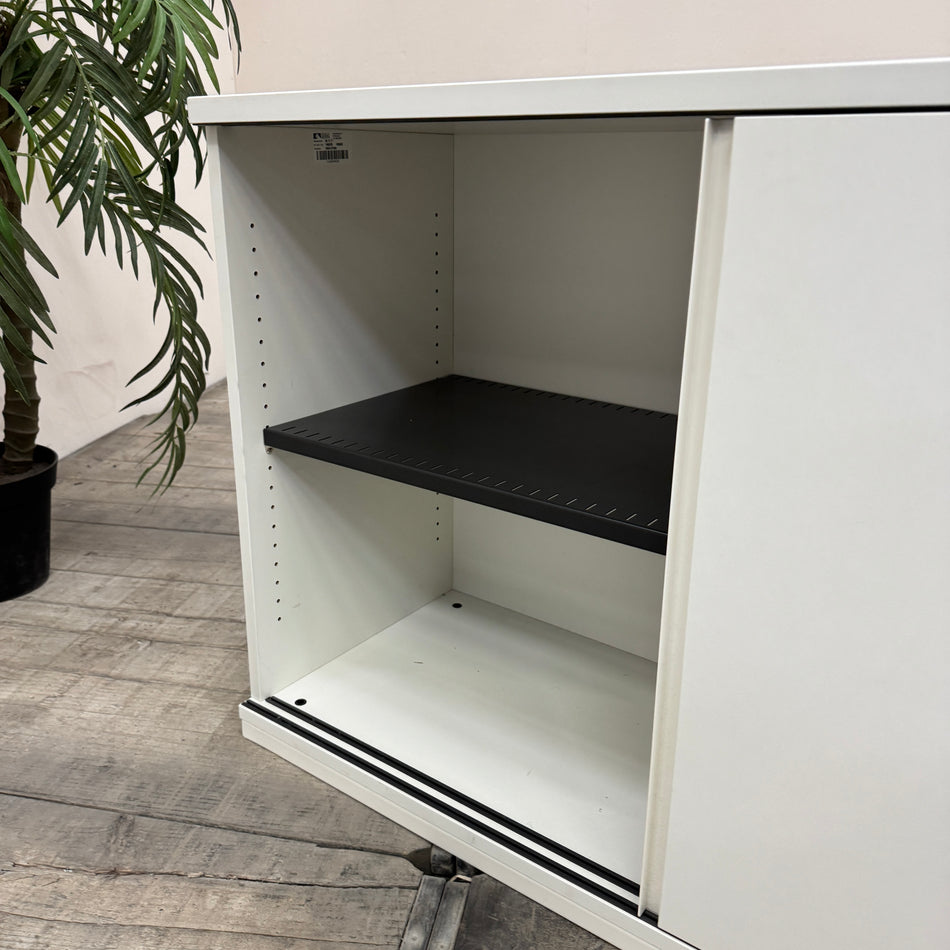 König & Neurath Schiebetürenschrank 120x75 Weiß Schwarz Sideboard Gebraucht
