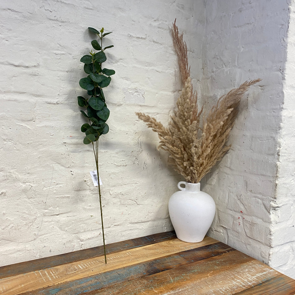 Künstlicher Eukalyptuszweig dunkelgrün 75 cm Kunstpflanze