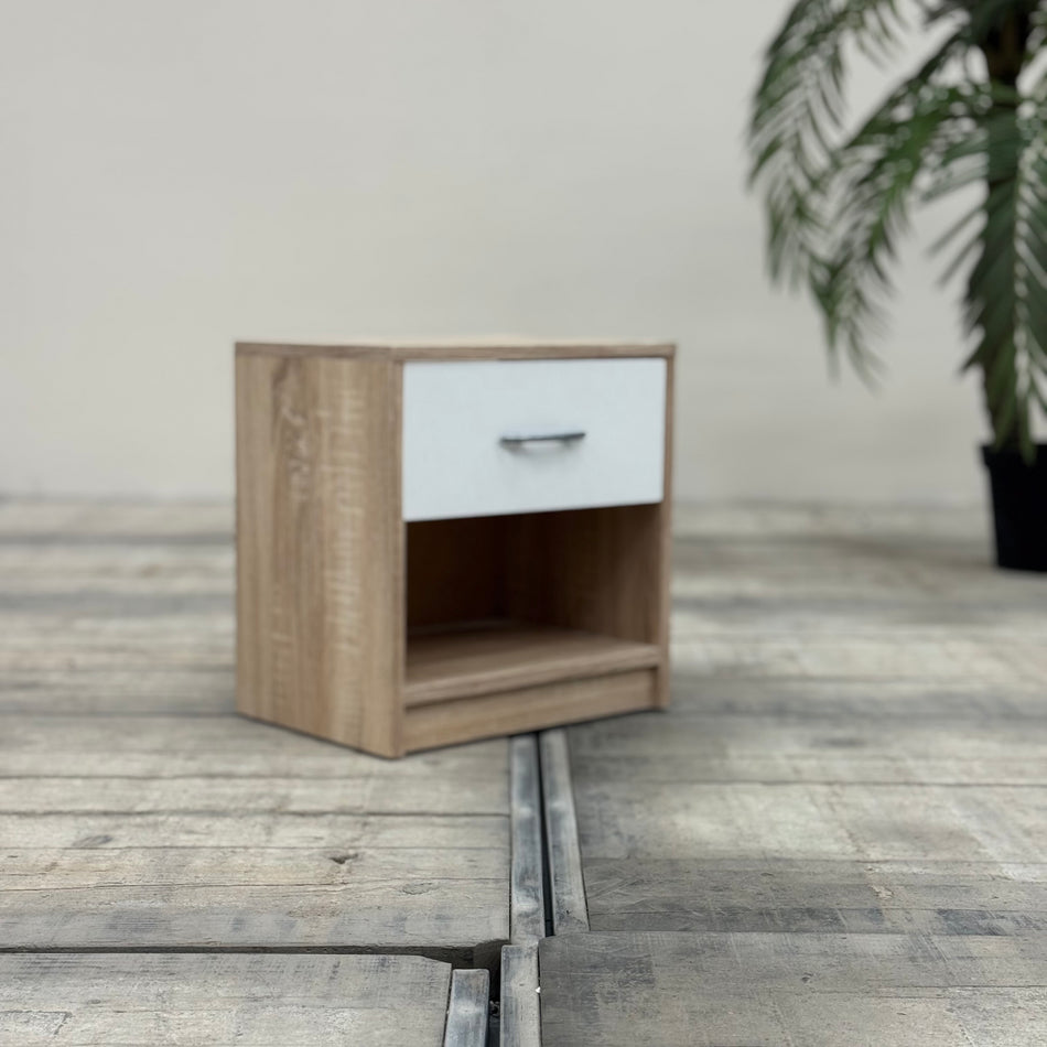IKEA Nachttisch Weiß Eiche Sonoma Schrank mit Schublade gebraucht