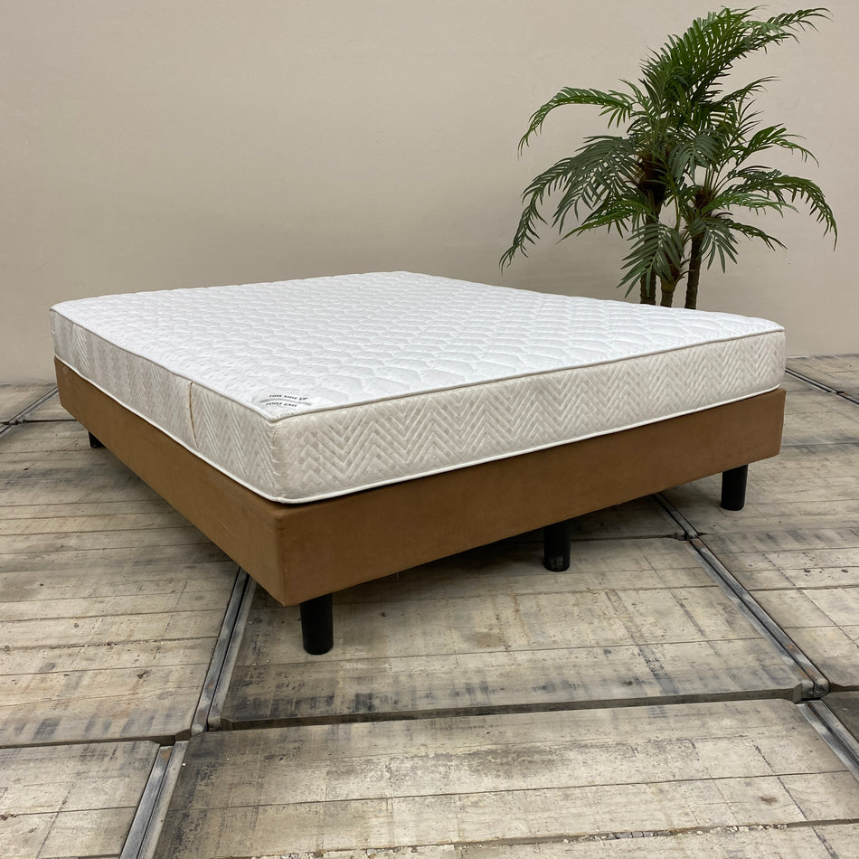 Boxspringbett 160x200 Braun Inkl. Federkern Matratze Bett Gebraucht