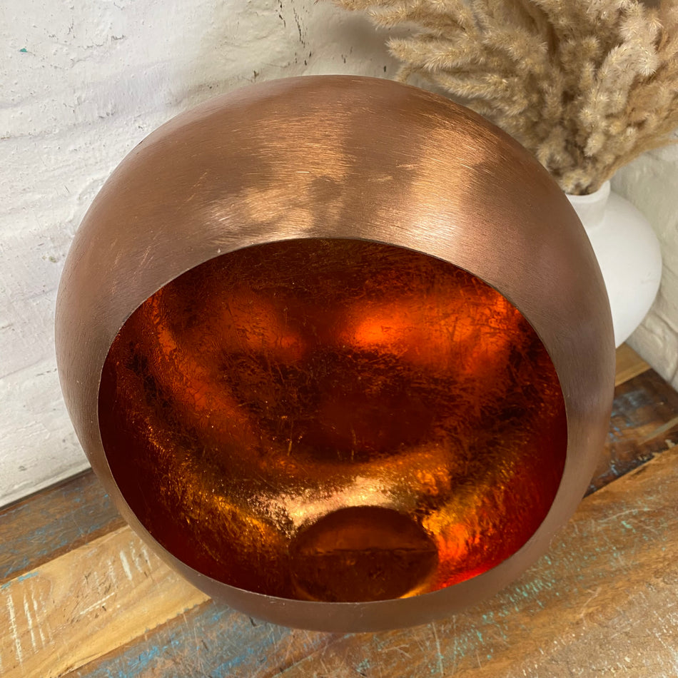 Countryfield Teelichthalter Eggy XL kupferfarbig Metall 43,5cm