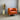 Cube Sessel gebraucht orange Leder Samt Loungesessel