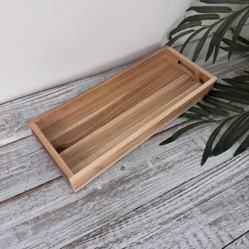 Holztablett Natur Serviertablett Deko Tablett