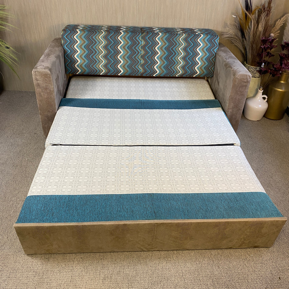 Schlafsofa mit Wildlederimitat 2 Sitzer Couch – Sofa gebraucht