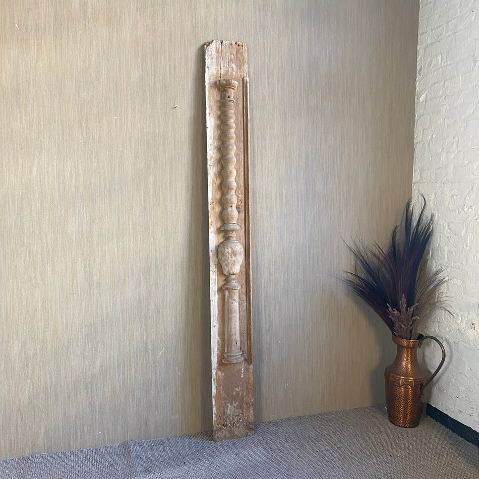 Halbsäule antik Nadelholz 1900 Deko 210cm