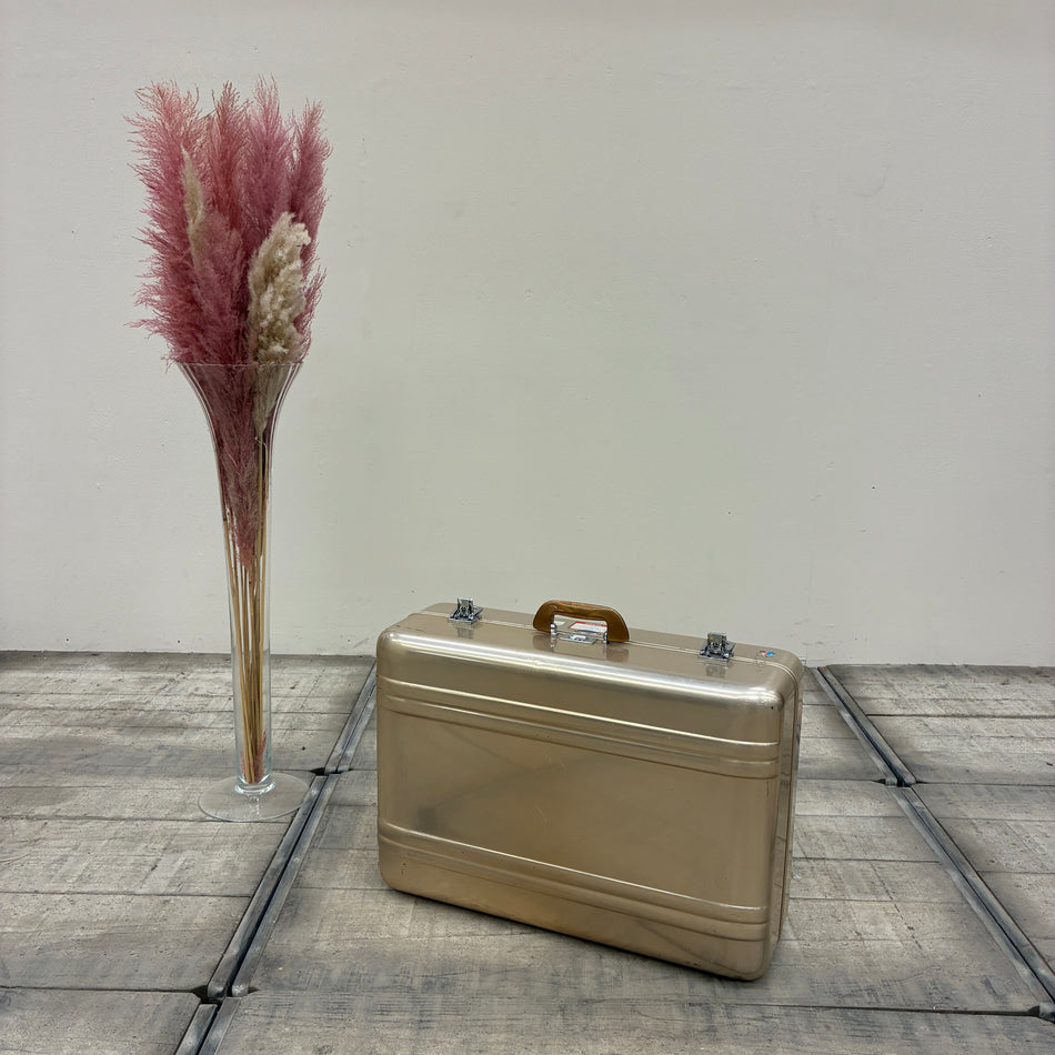 Zero Halliburton Koffer Aktenkoffer Aluminium Gold Champagne Vintage Gebraucht
