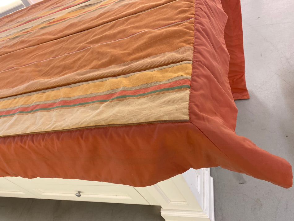 Tagesdecke orange gestreift 200x250 gebraucht