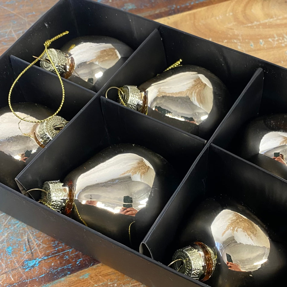 Xmas by Moos Christbaumkugeln champagner 6cm 6 Stück