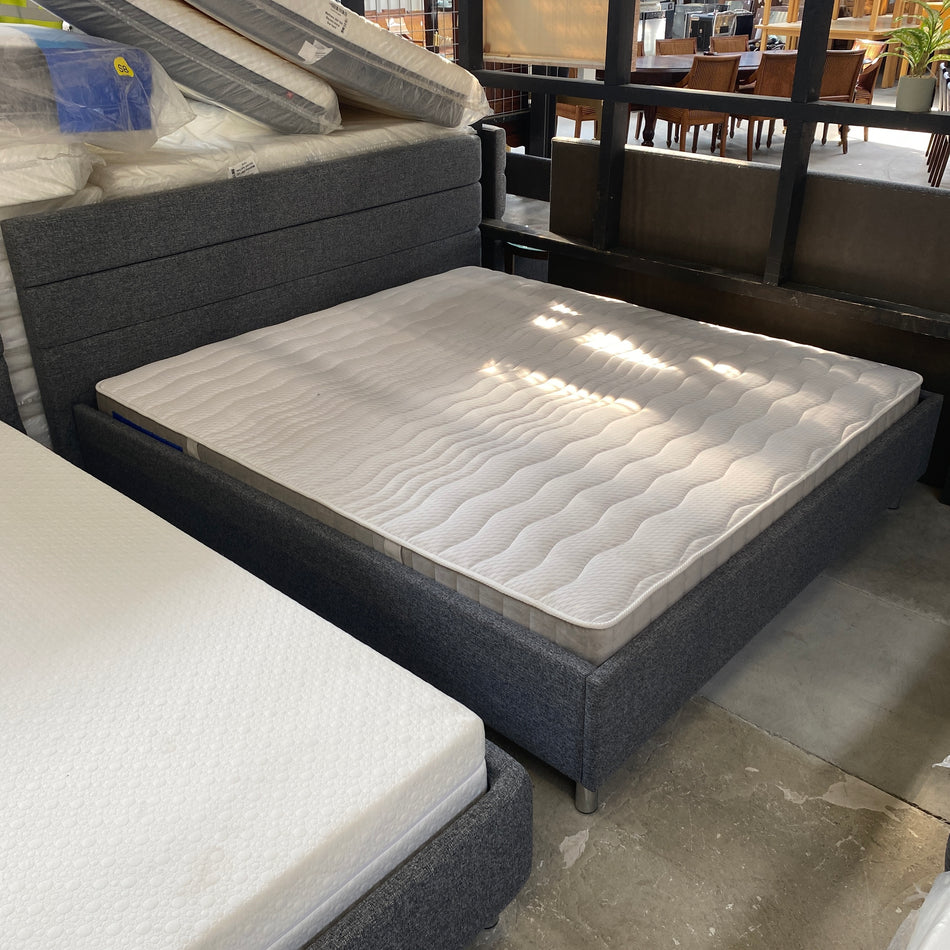 Sleep.8 LEMA Brera 31 Doppelbett neuwertig 180x200 inkl Matratze & Lattenrost grau Polsterbett