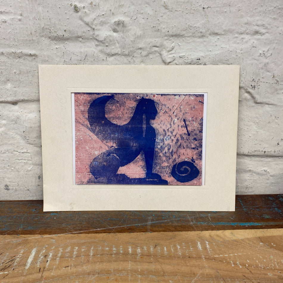 Kunstdruck Sphinx Passepartout Wandbild Deko