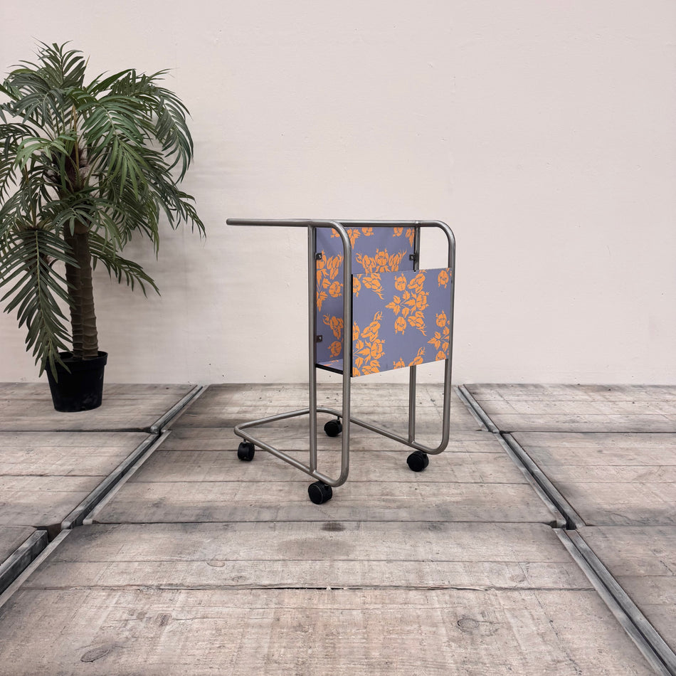 Rollbarer Beistelltisch Laptoptisch Muster Retro Gebraucht Tisch