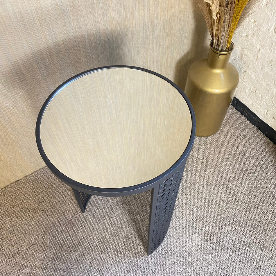 PTMD Beistelltisch Jinda mit Spiegel anthrazit Metall 70cm