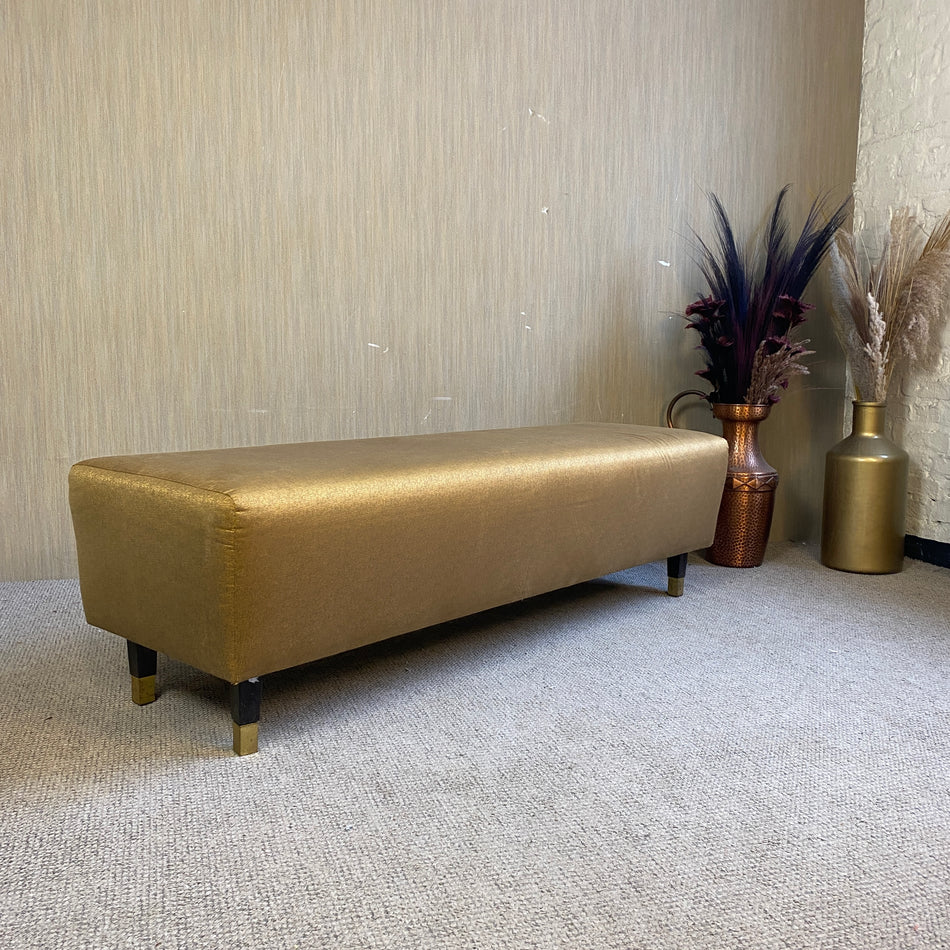 Sitzbank Bettbank gold Atlantic Hotel Hamburg Stoff – 160cm  gebraucht