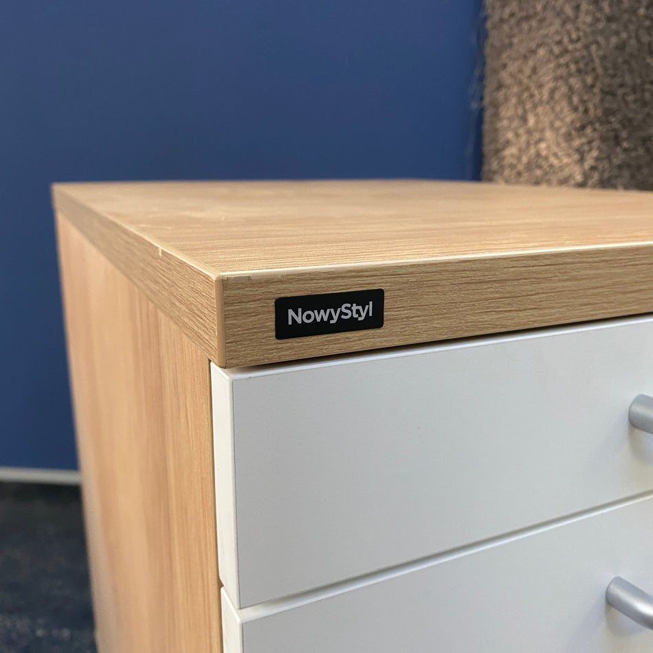 Nowy Styl E10 Rollcontainer weiß Holz 4 Schubladen Büro