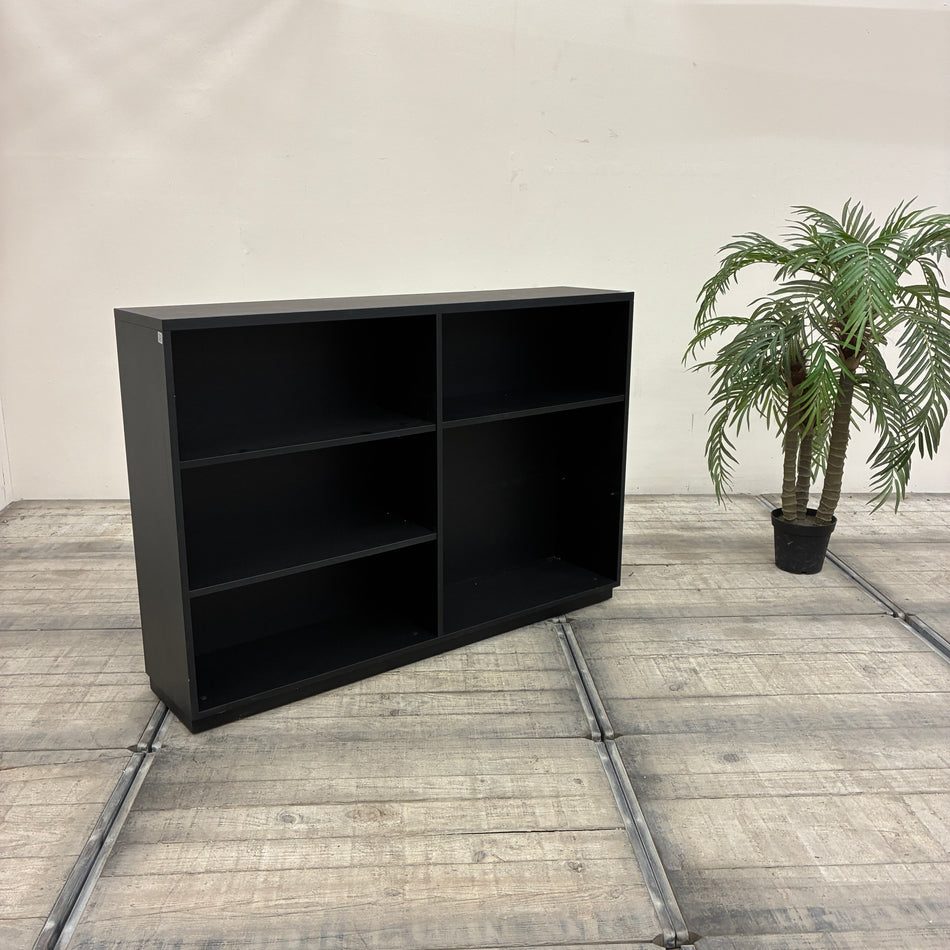 Regalschrank Schwarz Holz Mit Einlegeböden Sideboard Gebraucht