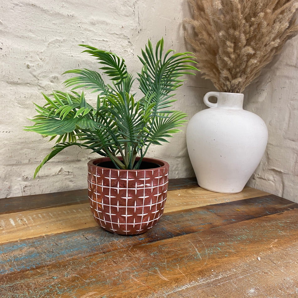 Hanoi Blumentopf pink Keramik 12cm Übertopf