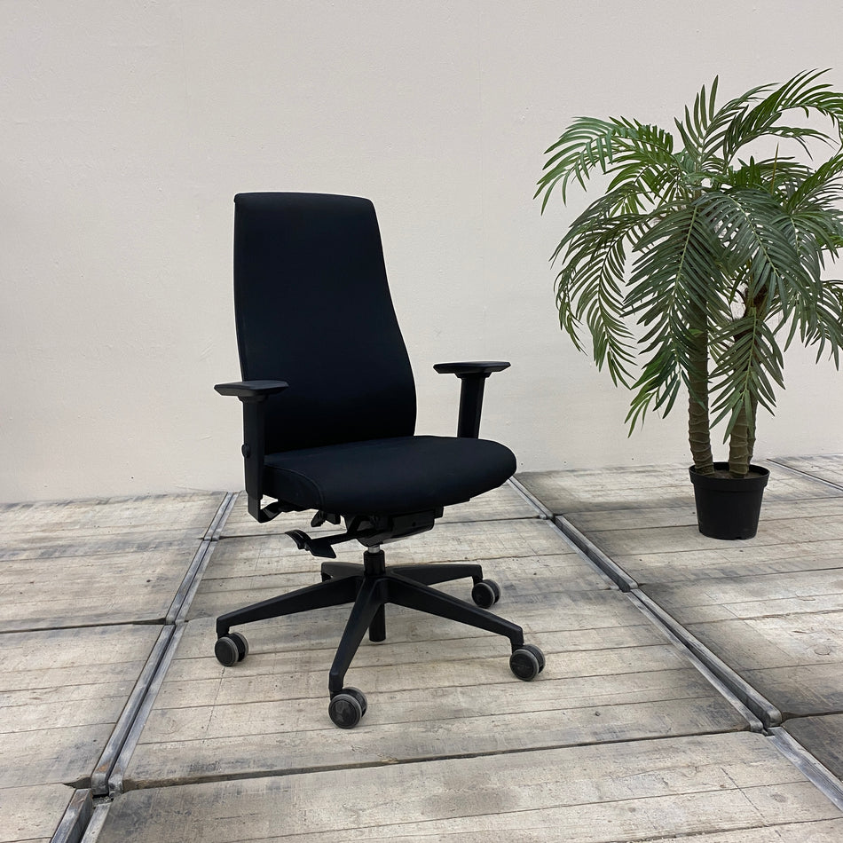 Interstuhl Bürostuhl Schwarz Stoff Ergonomisch Gebraucht