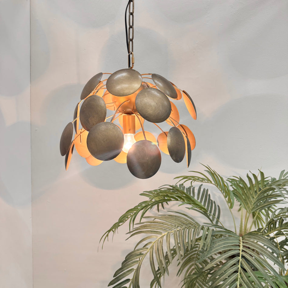 PTMD DOTTA Hängeleuchte Golden Metall Deckenlampe Lampe