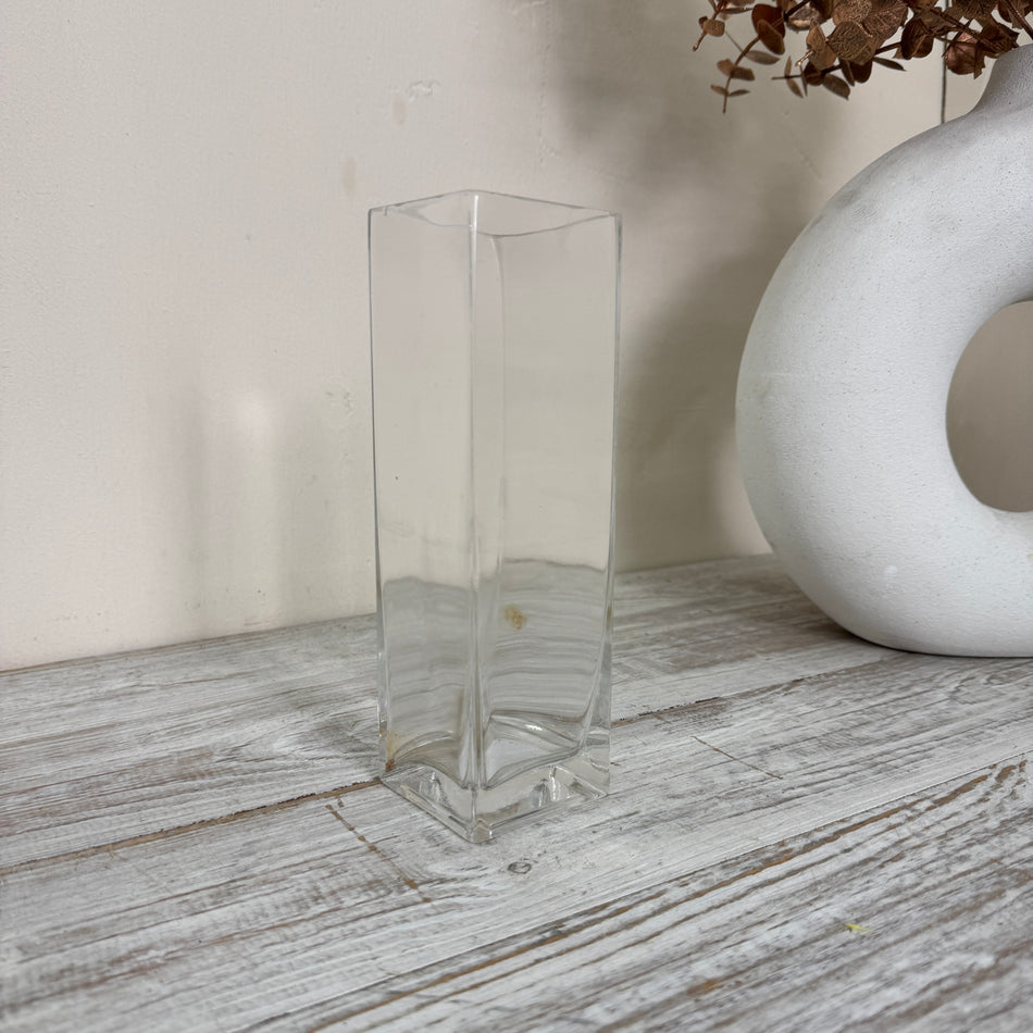 Vase Eckig Transparent breit