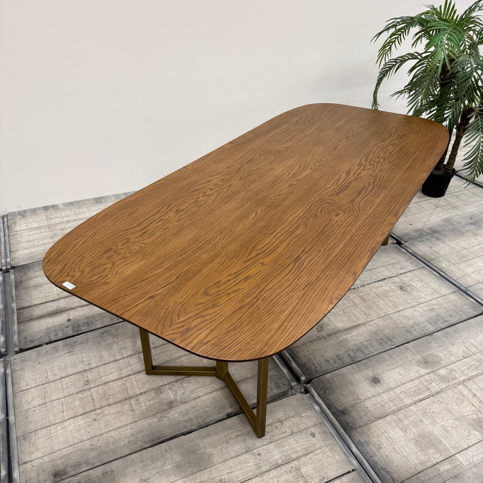Mace Esstisch Eiche 240cm Massivholz Oval Gold Tisch