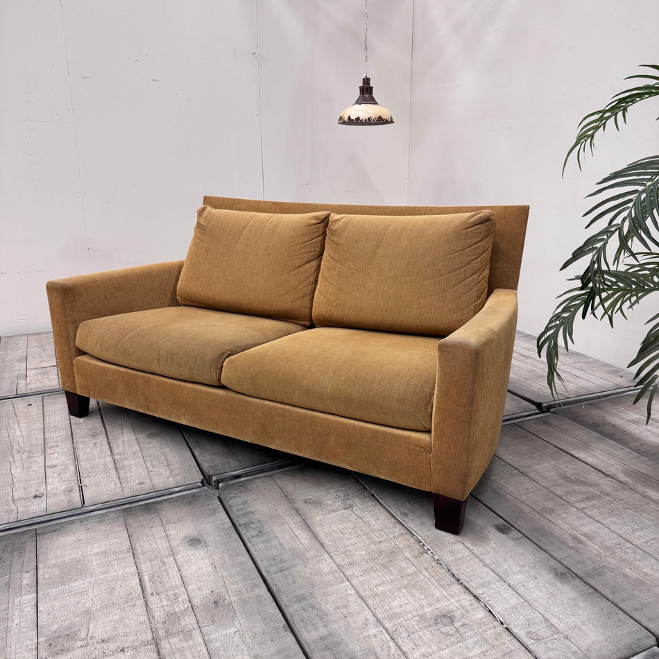 Design 2-Sitzer Sofa Klassisch Senfgelb Schlosshotel Couch