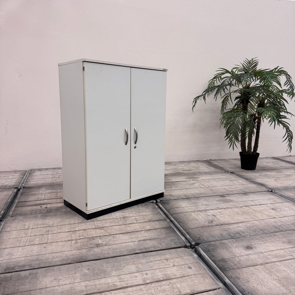 Vario Aktenschrank 3OH Weiß/Grau Büro Schrank Gebraucht