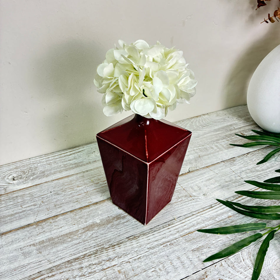 Ami Design Vase Rot L Keramik Flaschenform Bordeaux Glänzend Gebraucht