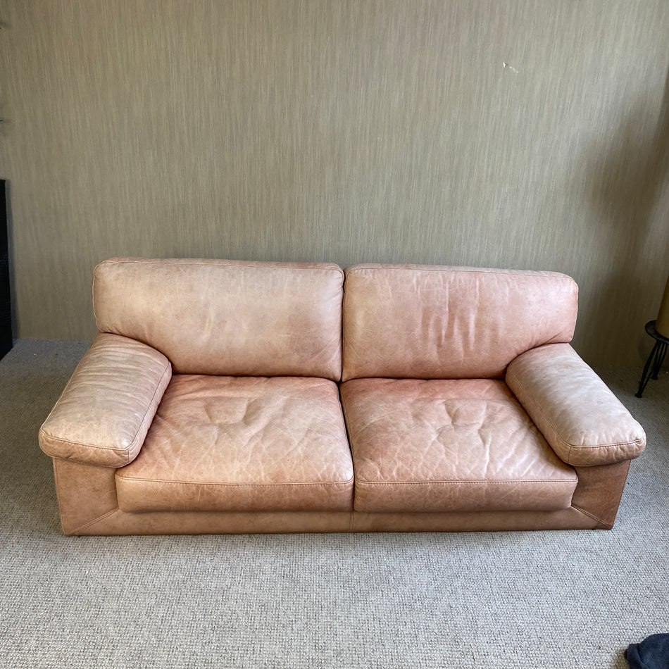 Leder Couch gebrauch rosa 2 Sitzer Sofa