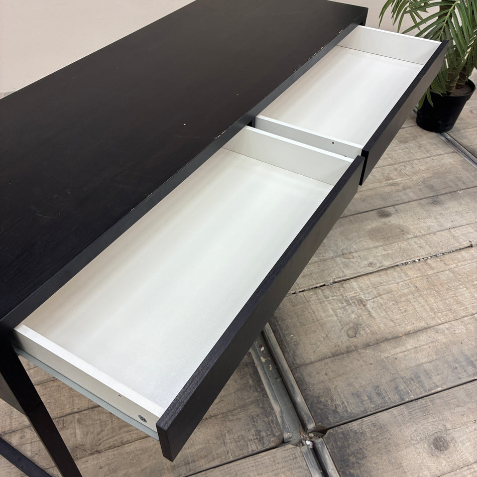 Design Schreibtisch Schwarz mit Schubladen modern Tisch Gebraucht