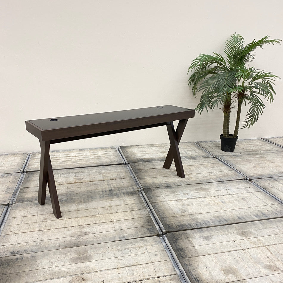 Konsolentisch Glas Schwarz Dunkelbraun Schreibtisch 160x40 Tisch Gebraucht