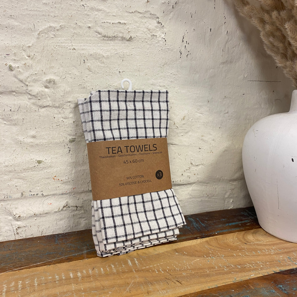 Geschirrtücher neu schmal kariert 45x60 3er Set Trockentuch