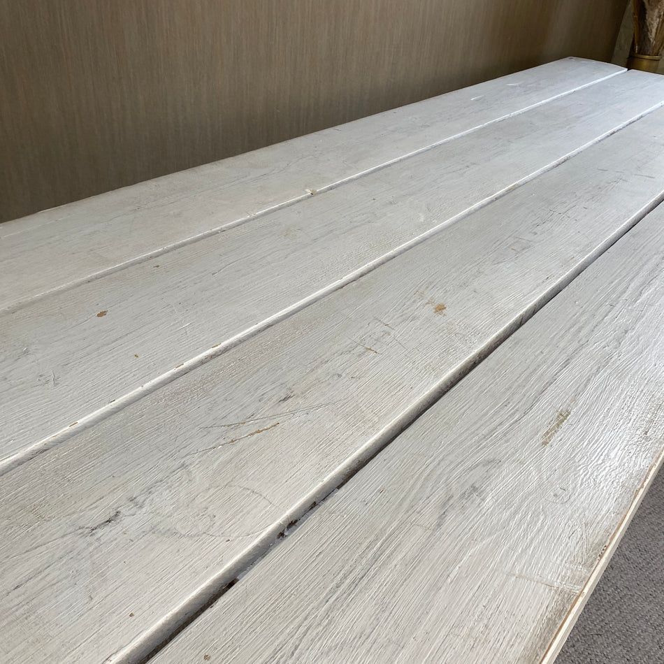 Garten Tisch gebraucht weiß Massivholz 270cm Outdoor