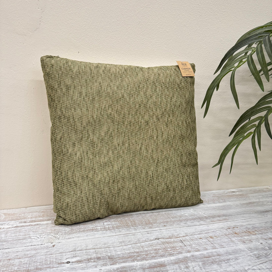 H&S Collection Chevron Kissen grün 45x45 Neuware Dekokissen