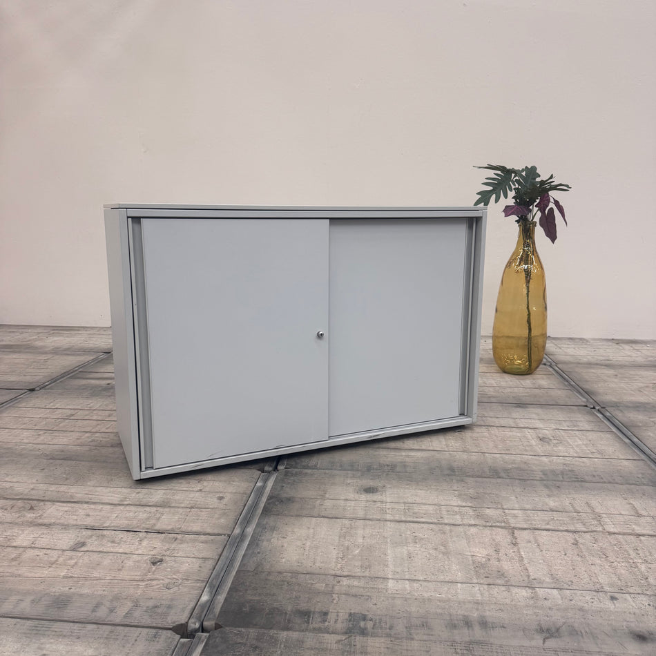 Planmöbel Sideboard 120cm 2OH Grau Büro Schrank gebraucht