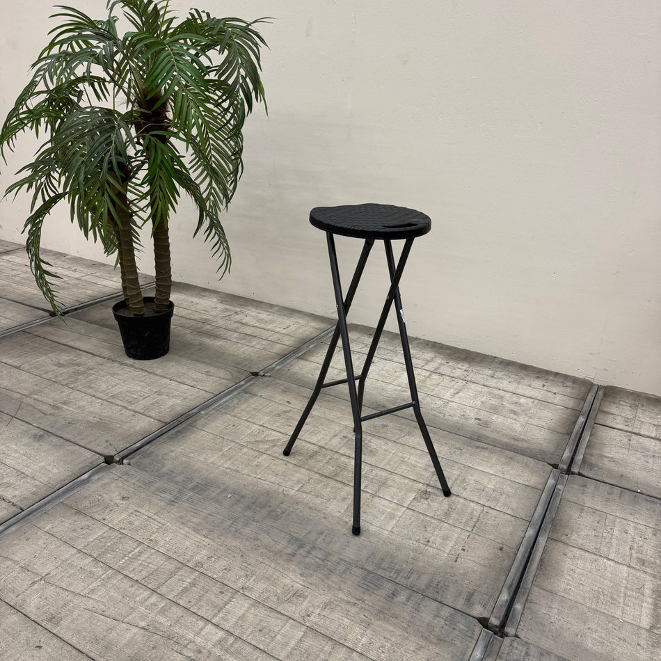 Klappbarer Barhocker Stehhocker Klappstuhl Schwarz Kunststoff Gebraucht