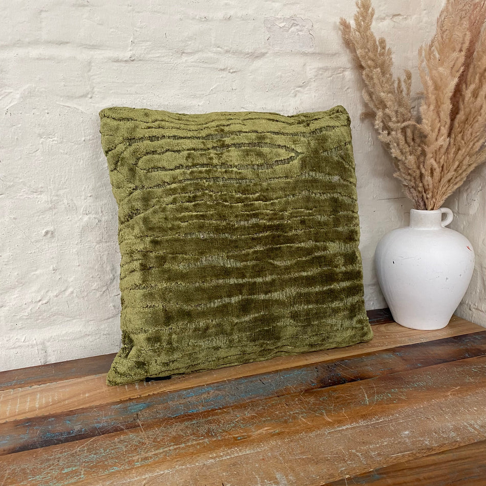 Unique Living Dekokissen Chez neu dunkelgrün Stoff Kissen 45 x 45 cm