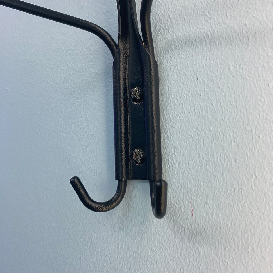 Wandgarderobe gebraucht schwarz Metall 3 Haken Garderobe