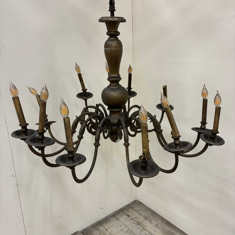 Kronleuchter Luster Bronze Messing Antik-Stil 12-flammig Lampe Gebraucht