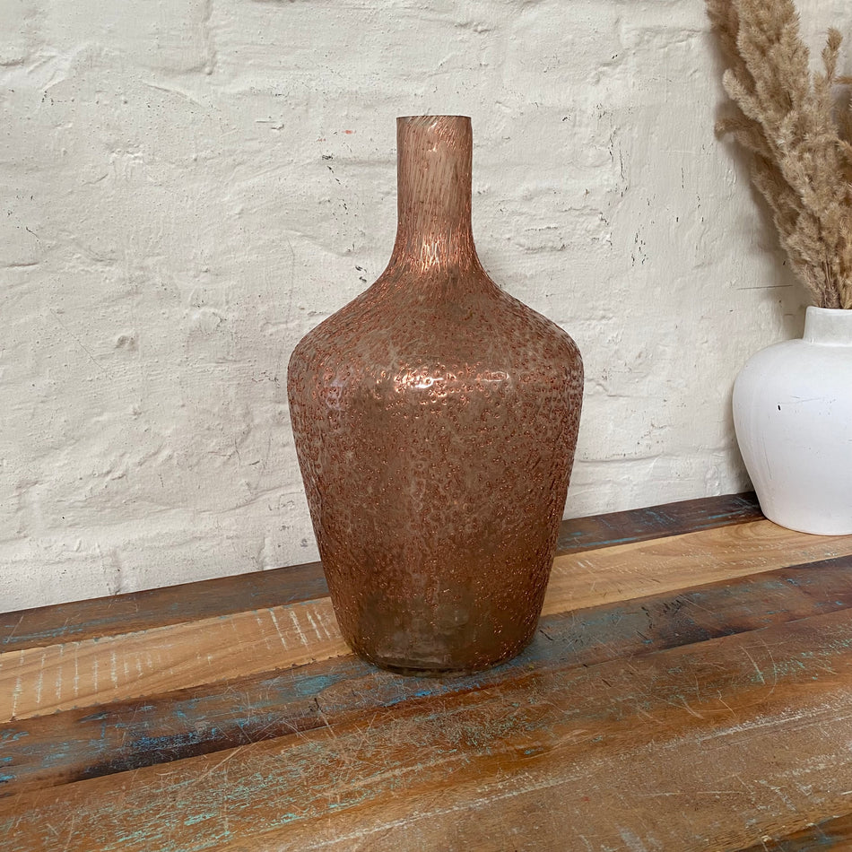 Light & Living Molusi Vase kupferfarben Glas Deko 38 cm