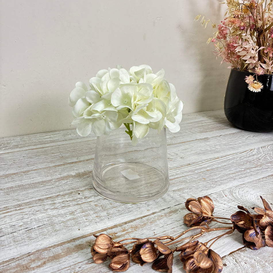 Teelichthalter Windlicht Blumentopf Übertopf Glas Becherform Klarglas Gebraucht