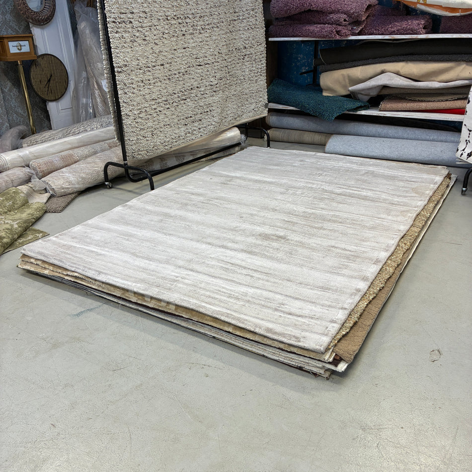 Teppich Grau Beige Uni – Neuware – 200 x 280